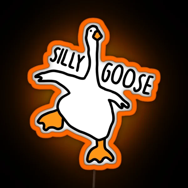 Silly Goose On The Loose RGB Neon Sign