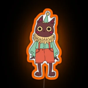 Silly Little Clown Cat Guy RGB Neon Sign