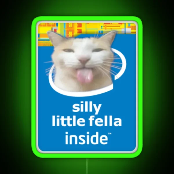 Silly Little Fella Inside Silly Little Guy Inside Computer Led RGB Neon Sign