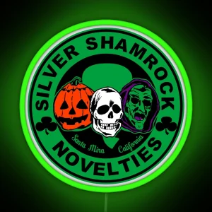 Silver Shamrock RGB Neon Sign