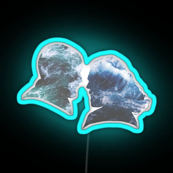 Silverflint Ocean Silhouettes RGB Neon Sign