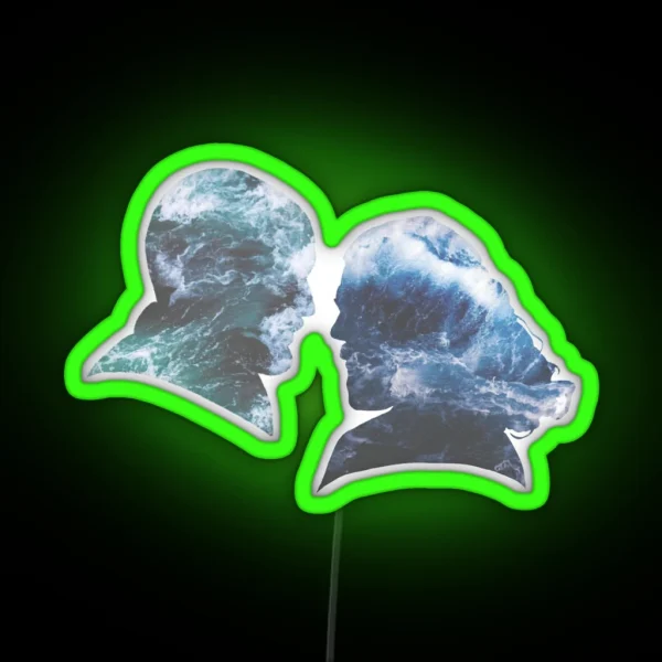 Silverflint Ocean Silhouettes RGB Neon Sign