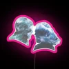 ocean silhouettes neon rgb sign pink