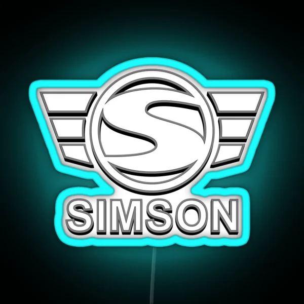 Simson Logo 3D Spezial White RGB Neon Sign