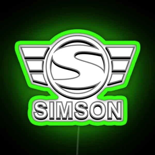 Simson Logo 3D Spezial White RGB Neon Sign