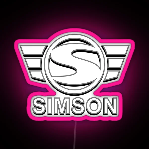 Simson Logo 3D Spezial White RGB Neon Sign