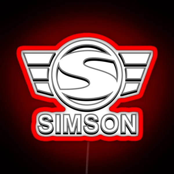 Simson Logo 3D Spezial White RGB Neon Sign