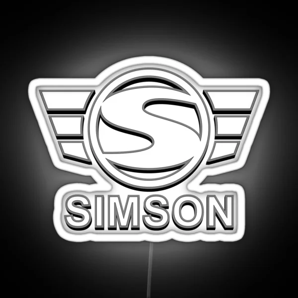 Simson Logo 3D Spezial White RGB Neon Sign