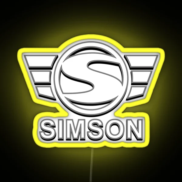 Simson Logo 3D Spezial White RGB Neon Sign