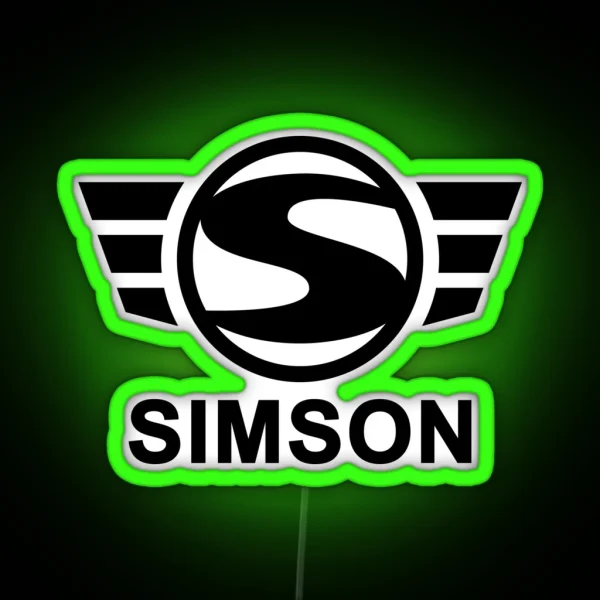 Simson Logo Black RGB Neon Sign