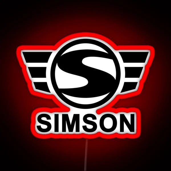 Simson Logo Black RGB Neon Sign