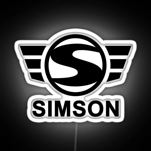 Simson Logo Black RGB Neon Sign