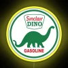 sinclair dino gasoline neon sign yellow rgb