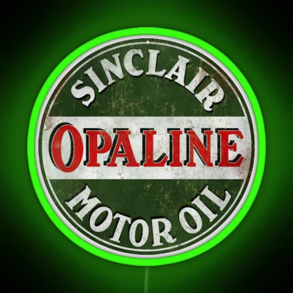 Sinclair Opaline Motor Oil Gas Station Sign RGB Neon Sign