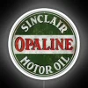sinclair opaline motor oil gas station sign rgb neon sign white