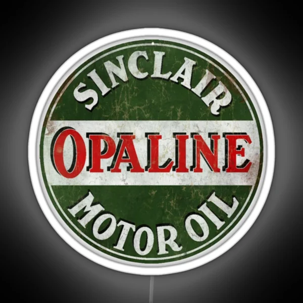 Sinclair Opaline Motor Oil Gas Station Sign RGB Neon Sign