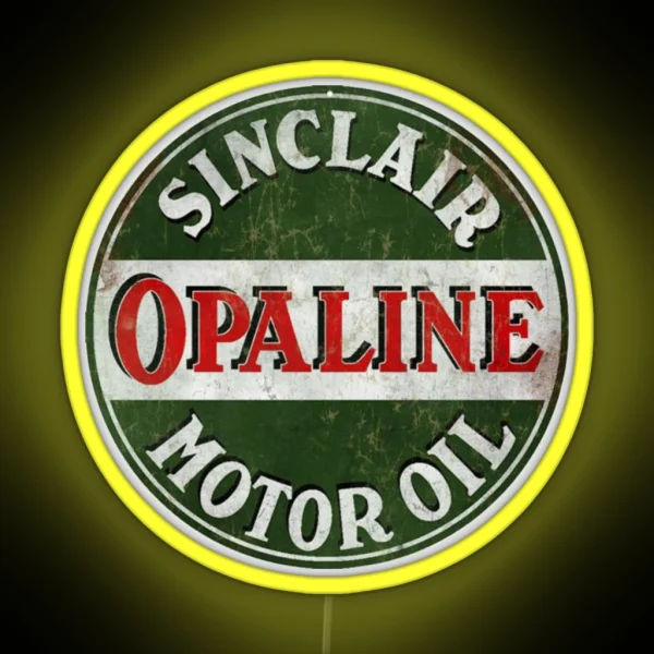 Sinclair Opaline Motor Oil Gas Station Sign RGB Neon Sign