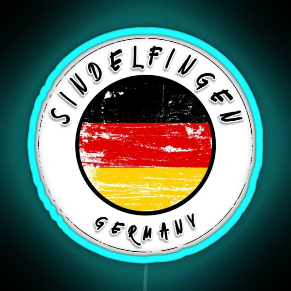 Sindelfingen Germany Vintage Flag RGB Neon Sign