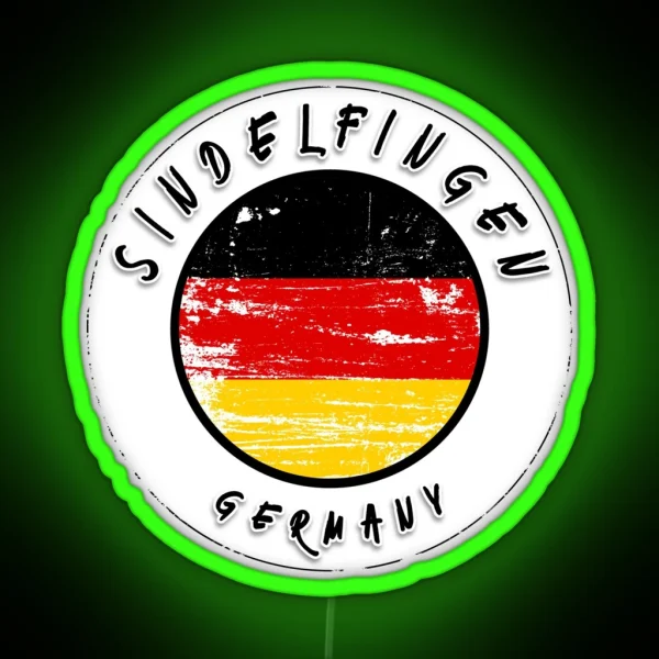 Sindelfingen Germany Vintage Flag RGB Neon Sign