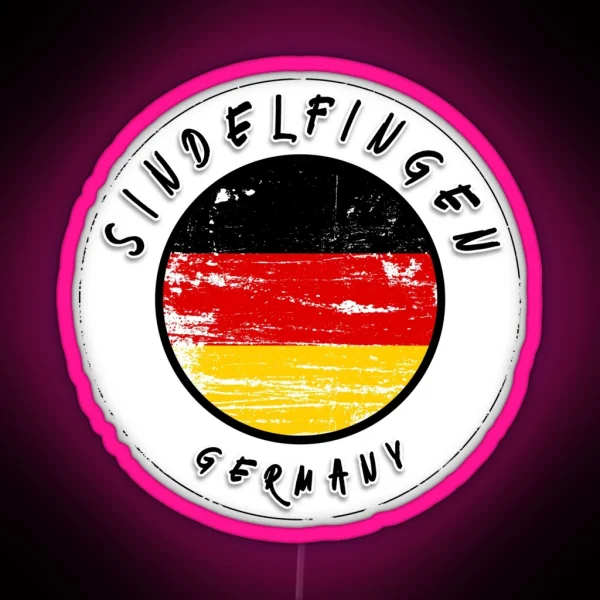 Sindelfingen Germany Vintage Flag RGB Neon Sign