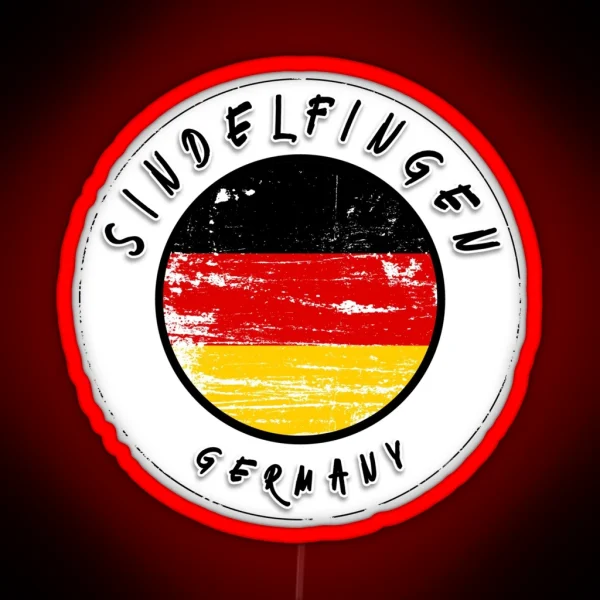 Sindelfingen Germany Vintage Flag RGB Neon Sign