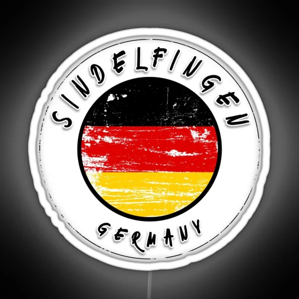 Sindelfingen Germany Vintage Flag RGB Neon Sign