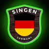 germany flag emblem neon sign rgb green