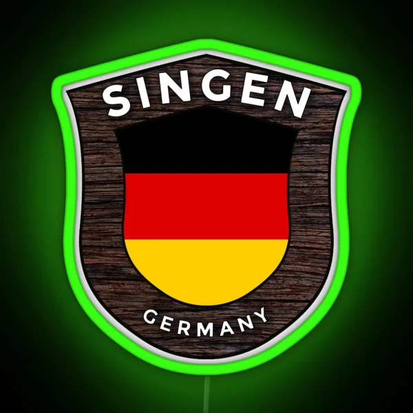 Singen Germany Emblem Flag RGB Neon Sign