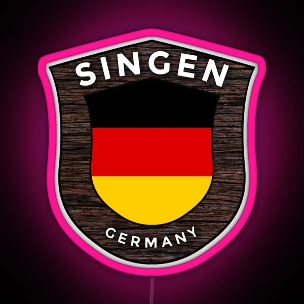 Singen Germany Emblem Flag RGB Neon Sign