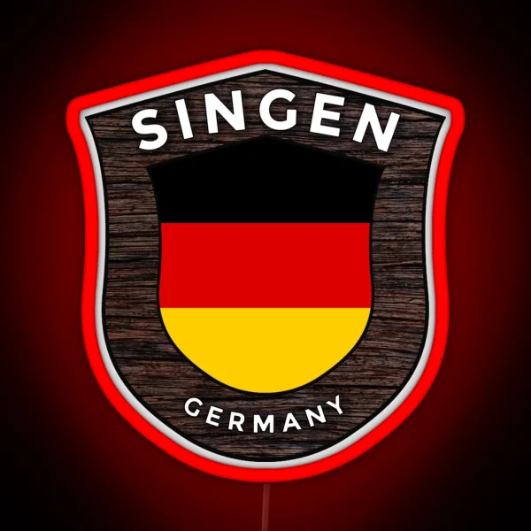 Singen Germany Emblem Flag RGB Neon Sign