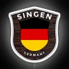singen germany emblem flag rgb neon sign
