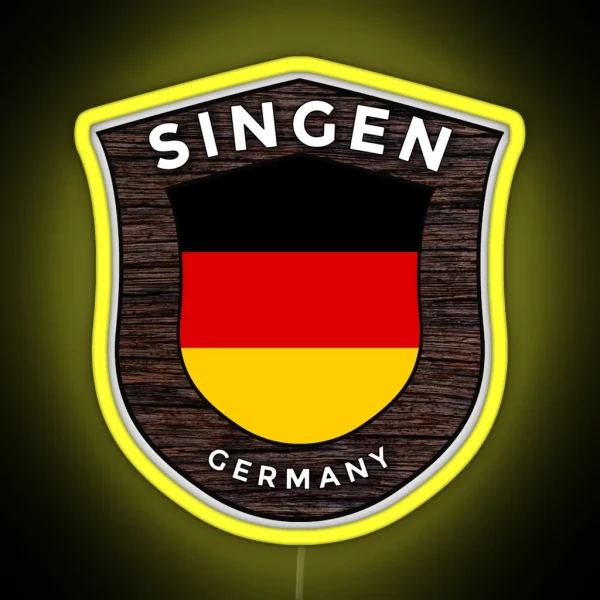 Singen Germany Emblem Flag RGB Neon Sign