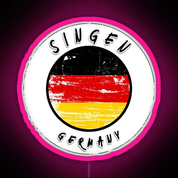 Singen Germany Vintage Flag RGB Neon Sign