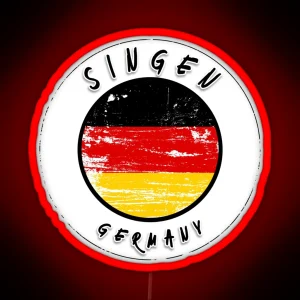 Singen Germany Vintage Flag RGB Neon Sign