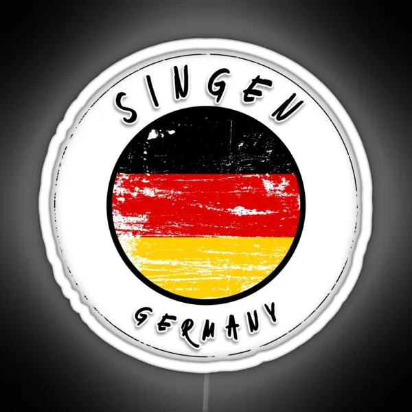 Singen Germany Vintage Flag RGB Neon Sign