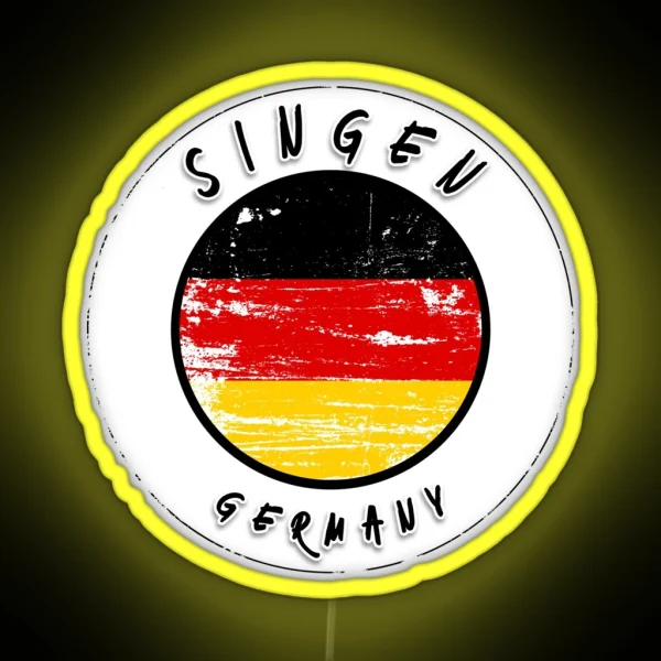 Singen Germany Vintage Flag RGB Neon Sign