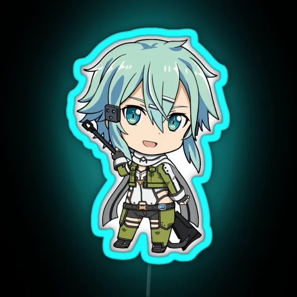Sinon Gun Gale Online RGB Neon Sign