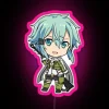 sinon sword art online neon pink gale sign rgb gun design.