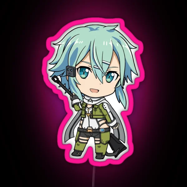 Sinon Gun Gale Online RGB Neon Sign