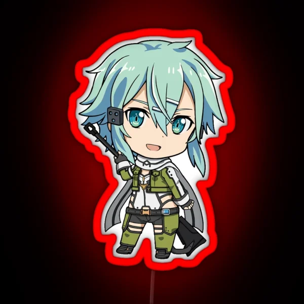 Sinon Gun Gale Online RGB Neon Sign