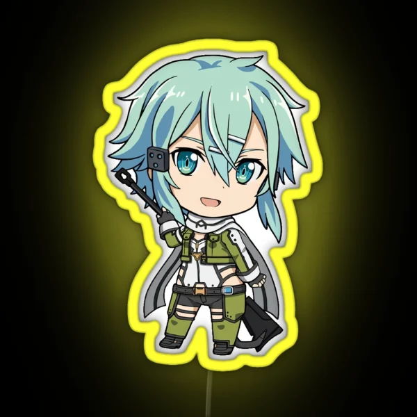 Sinon Gun Gale Online RGB Neon Sign