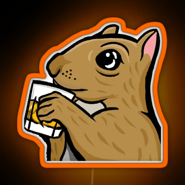 Sip Squirrel RGB Neon Sign