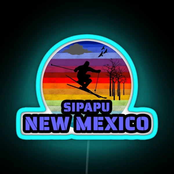 Sipapu New Mexico Usa Winter Ski Resort RGB Neon Sign