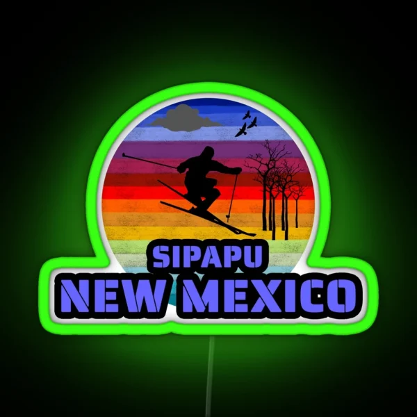 Sipapu New Mexico Usa Winter Ski Resort RGB Neon Sign