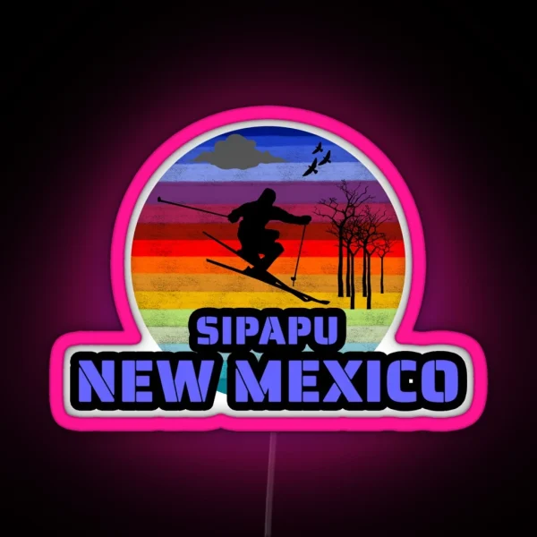 Sipapu New Mexico Usa Winter Ski Resort RGB Neon Sign