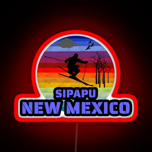 Sipapu New Mexico Usa Winter Ski Resort RGB Neon Sign
