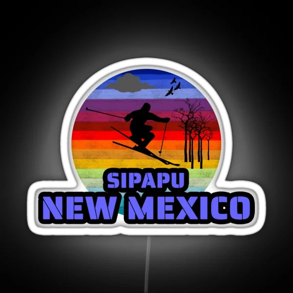 Sipapu New Mexico Usa Winter Ski Resort RGB Neon Sign