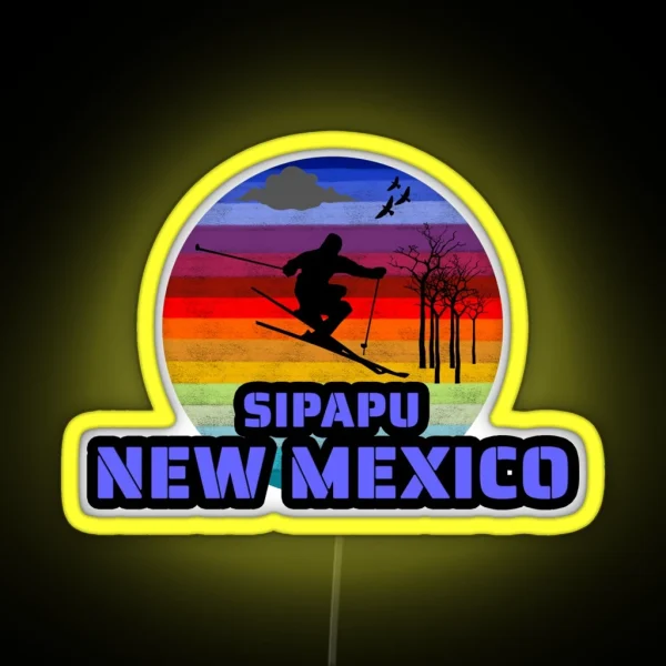 Sipapu New Mexico Usa Winter Ski Resort RGB Neon Sign