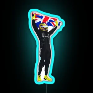 Sir Lewis Hamilton British GP Win 2024 Silverstone RGB Neon Sign