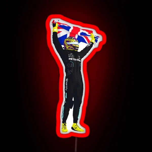 Sir Lewis Hamilton British GP Win 2024 Silverstone RGB Neon Sign